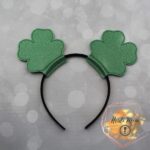 Festive Glittery Shamrock Headband Ears