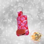 Emotion Hearts inhaler cover faux leather marine vinyl keychain