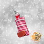 Valentine Stripes inhaler cover faux leather marine vinyl keychain