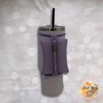 Lavender Jelly Vinyl Clean Stitch Tumbler Bag