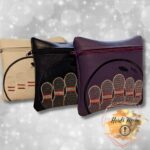 Bowling Square Embroidered Zipper Bag
