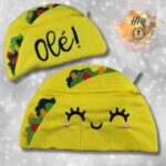 Taco Embroidered Zipper Bag