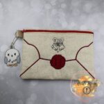 Wizarding Letter Embroidered Zipper Bag