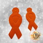 Embroidered Awareness Ribbon Ornament – Cute Holiday Tree Decoration & Custom Cause Gift Topper