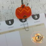 Pumpkin chevron felt planner paper clip, harvest time, fall, Halloween