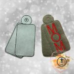 Embroidered Professional Service Tag Vinyl Ornament – Cute Holiday Tree Decoration & Essential Worker Gift Topper