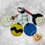 Embroidered Classic Comic Strip Vinyl Ornament – Cute Holiday Tree Decoration & Nostalgic Character Gift Topper