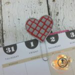 Heart felt planner paper clip, quartrefoil design, Valentine's, love