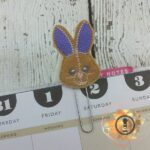 Rabbit face felt planner paper clip