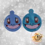 Embroidered Friendly Blue Turtle Vinyl Ornament – Cute Holiday Tree Decoration & Anime Fan Gift Topper