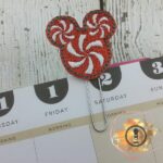 Mouse swirl felt planner paper clip, Mister Mouse, Christmas