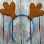 Embroidered Holiday Woods Reindeer Interchangeable Headband Ears – Cute Festive Antlers & Lightweight Christmas Costume Accessory