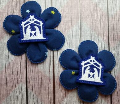 nativity hair flowers